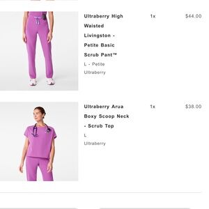 Figs Ultraberry Set- Large Arua top/ Large Petite Livingston Bottoms